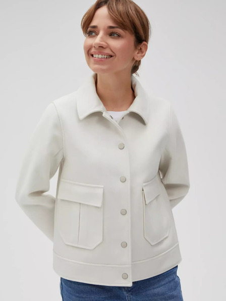 Moodo Кремаво дамско яке с риза Moodo