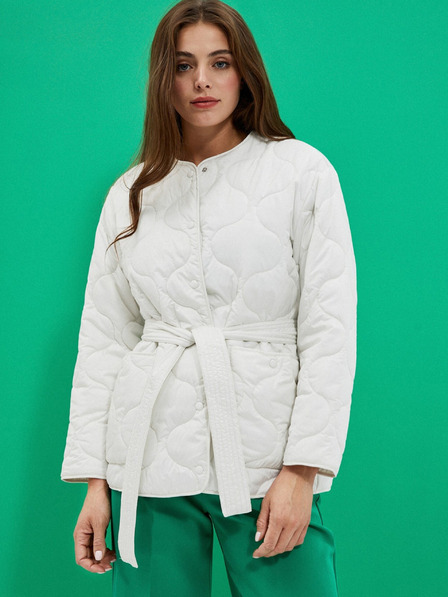 Moodo Бяло дамско ватирано яке Moodo