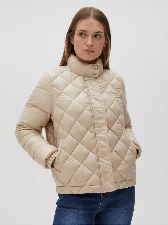 Moodo Бежово дамско ватирано яке Moodo