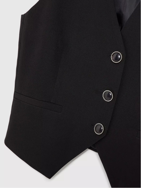 Moodo Черна дамска жилетка Moodo