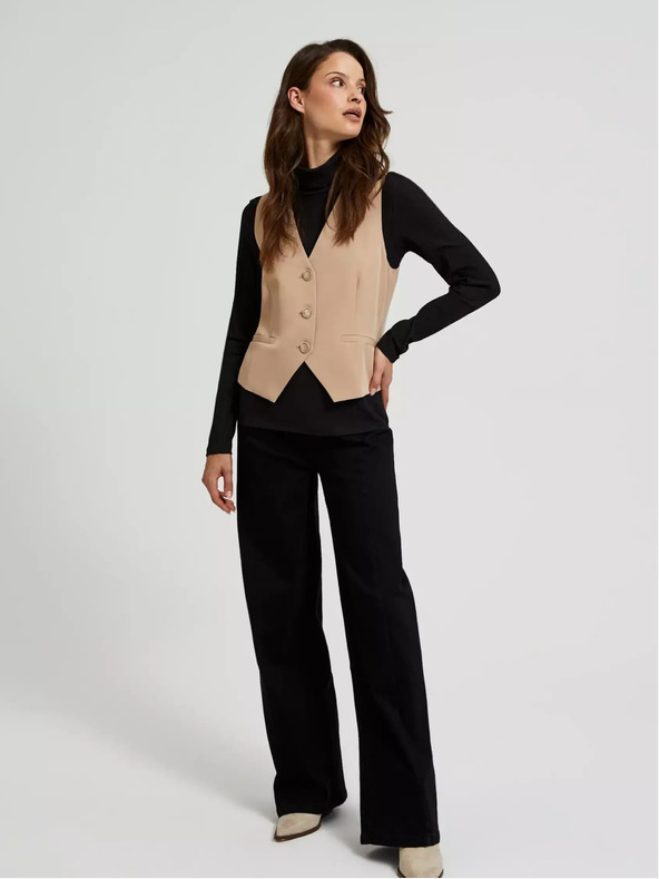 Moodo Кафява дамска жилетка Moodo