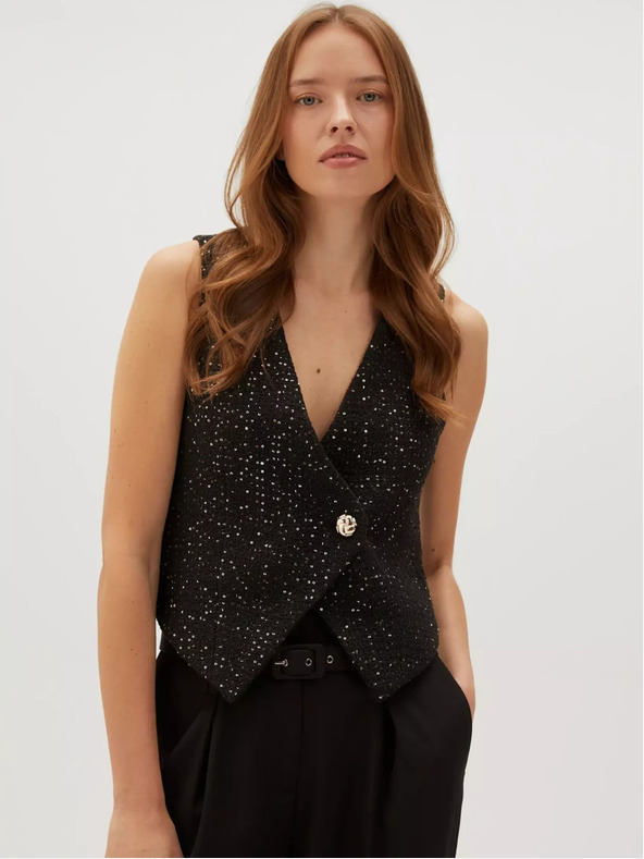 Moodo Черна дамска жилетка Moodo