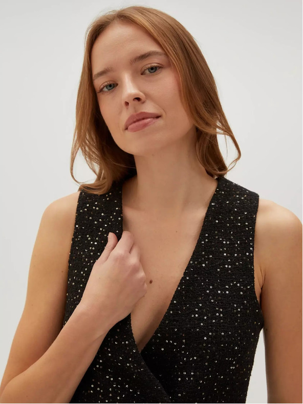 Moodo Черна дамска жилетка Moodo