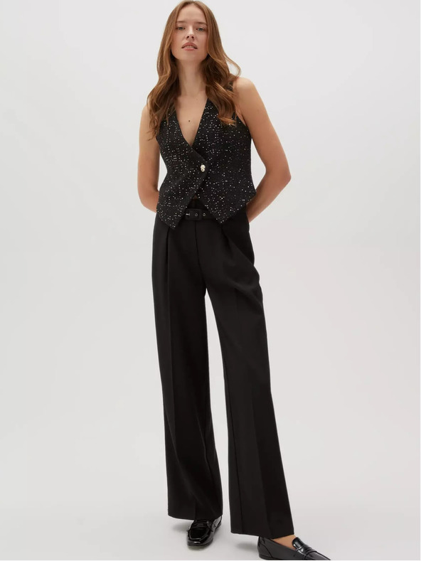 Moodo Черна дамска жилетка Moodo