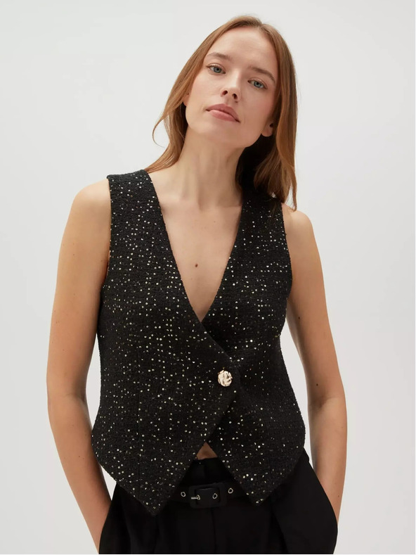 Moodo Черна дамска жилетка Moodo