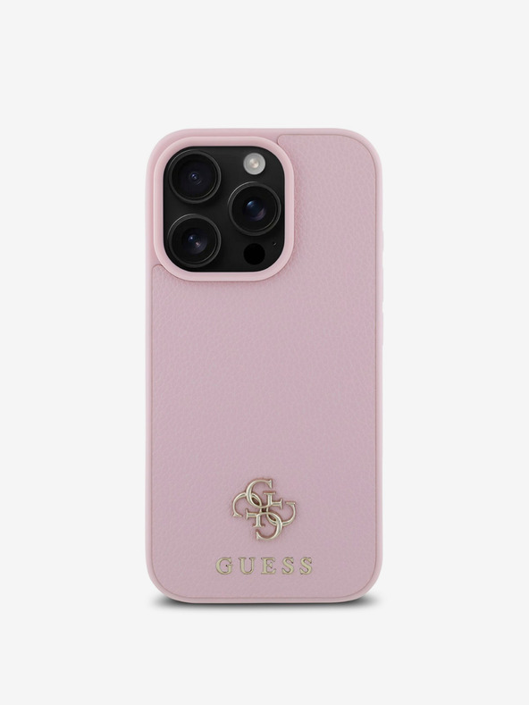 Guess Guess PU Grained 4G Small Metal Logo MagSafe Back Cover за iPhone 16 Pro Pink