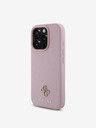 Guess Guess PU Grained 4G Small Metal Logo MagSafe Back Cover за iPhone 16 Pro Pink