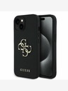 Guess Guess PU Grained 4G Metal Logo Back Cover за iPhone 15 Black