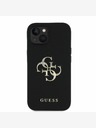 Guess Guess PU Grained 4G Metal Logo Back Cover за iPhone 15 Black