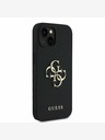 Guess Guess PU Grained 4G Metal Logo Back Cover за iPhone 15 Black