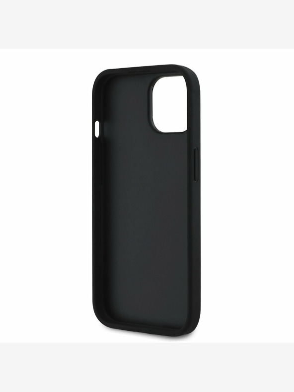 Guess Guess PU Grained 4G Metal Logo Back Cover за iPhone 15 Black