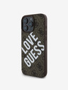 Guess Guess PU Leather 4G Big Love Logo MagSafe заден капак за iPhone 16 Pro Brown