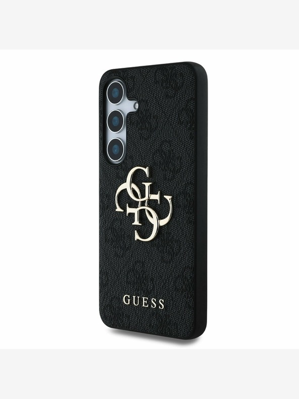 Guess PU 4G Metal Logo Zadní Kryt pro Samsung Galaxy S25 Grey Калъф за телефон