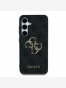 Guess PU 4G Metal Logo Zadní Kryt pro Samsung Galaxy S25 Grey Калъф за телефон