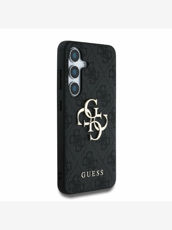 Guess PU 4G Metal Logo Zadní Kryt pro Samsung Galaxy S25 Grey Калъф за телефон
