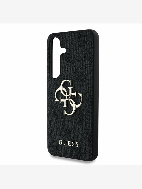 Guess PU 4G Metal Logo Zadní Kryt pro Samsung Galaxy S25 Grey Калъф за телефон
