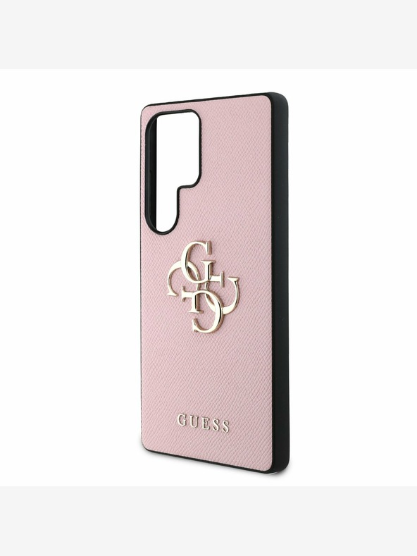 Guess Guess PU Grained 4G Metal Logo Back Cover за Samsung Galaxy S25 Ultra Pink