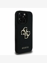 Guess Guess PU Grained 4G Metal Logo Back Cover за iPhone 15 Pro Black