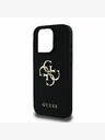 Guess Guess PU Grained 4G Metal Logo Back Cover за iPhone 15 Pro Black