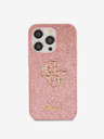 Guess Guess PU фиксиран метален капак с метално лого 4G за iPhone 15 Pro Pink