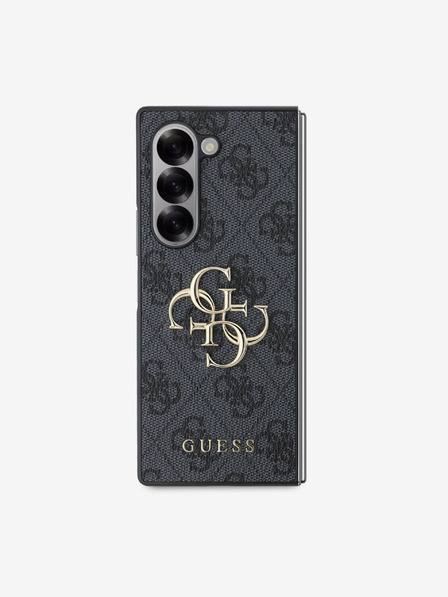 Guess Guess PU 4G Метален заден капак с лого за Samsung Galaxy Z Fold 6 Grey