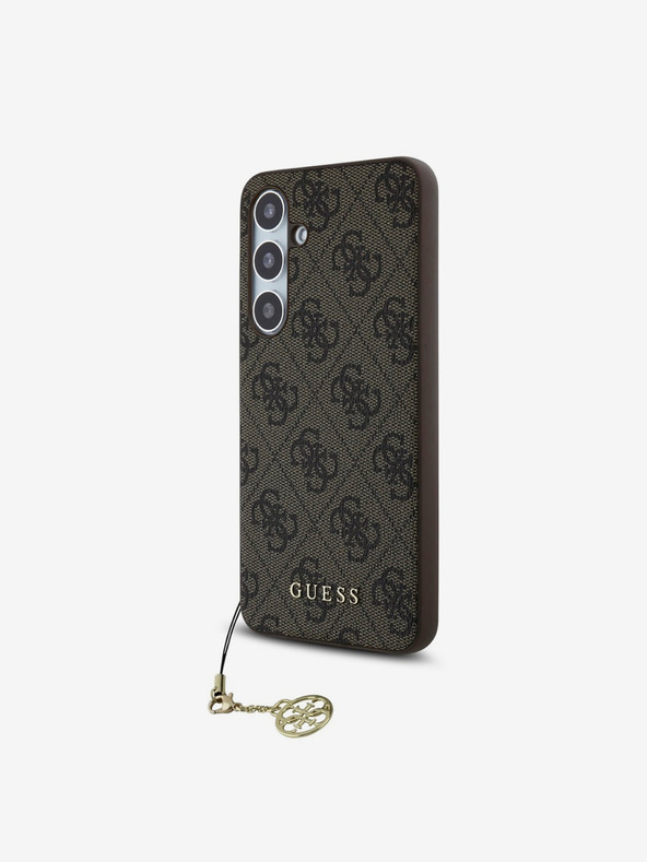 Guess Guess Заден капак 4G с чар за Samsung Galaxy S24 FE Brown