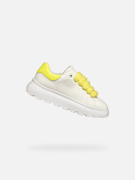 Geox Бели маратонки Geox Puffypop за момичета