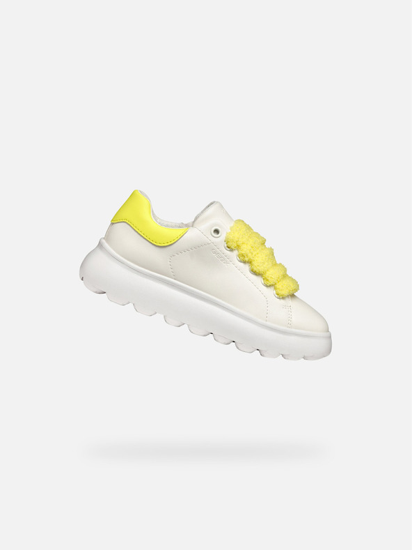 Geox Бели маратонки Geox Puffypop за момичета