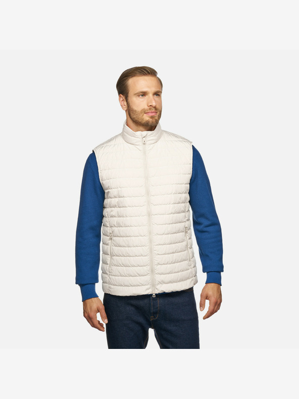 Geox Кремава мъжка жилетка Geox Warrens