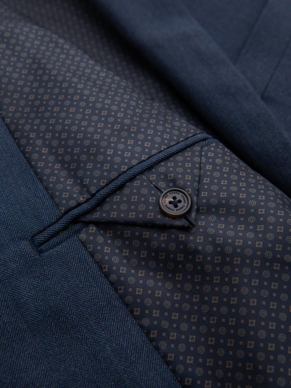 Ombre Clothing Елегантен мъжки блейзър от вълнена смес Navy Blue Ombre Clothing