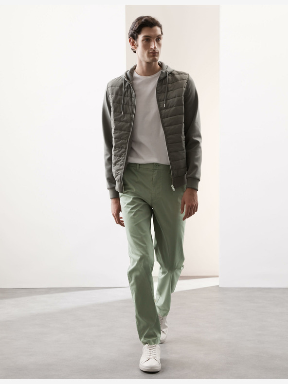 Marks & Spencer Супер лек панталон чино, редовна кройка Marks & Spencer зелен