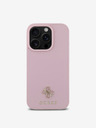 Guess Guess PU Grained 4G Small Metal Logo MagSafe заден капак за iPhone 16 Pro Max Pink