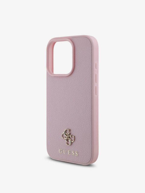 Guess Guess PU Grained 4G Small Metal Logo MagSafe заден капак за iPhone 16 Pro Max Pink