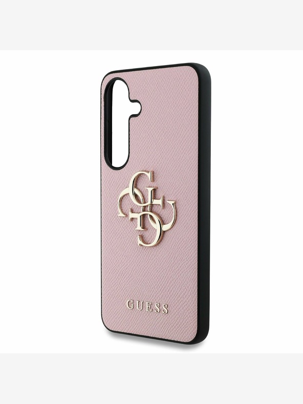 Guess Guess PU Grained 4G Metal Logo Back Cover за Samsung Galaxy S25+ Pink