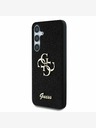 Guess Guess PU Fixed Glitter 4G Metal Logo Back Cover за Samsung Galaxy S25 Black