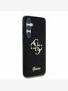 Guess Guess PU Fixed Glitter 4G Metal Logo Back Cover за Samsung Galaxy S25 Black