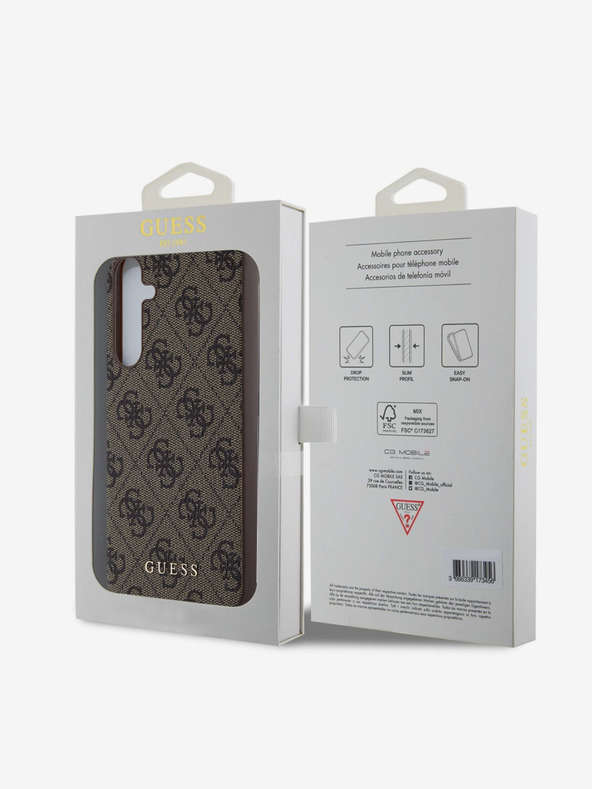 Guess Guess 4G заден капак с чар за Samsung Galaxy A35 5G Brown
