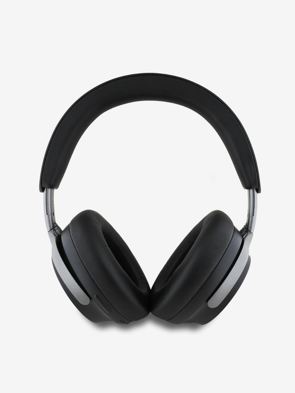 Guess Безжични слушалки Guess PU Leather Script Logo ANC/ENC Black