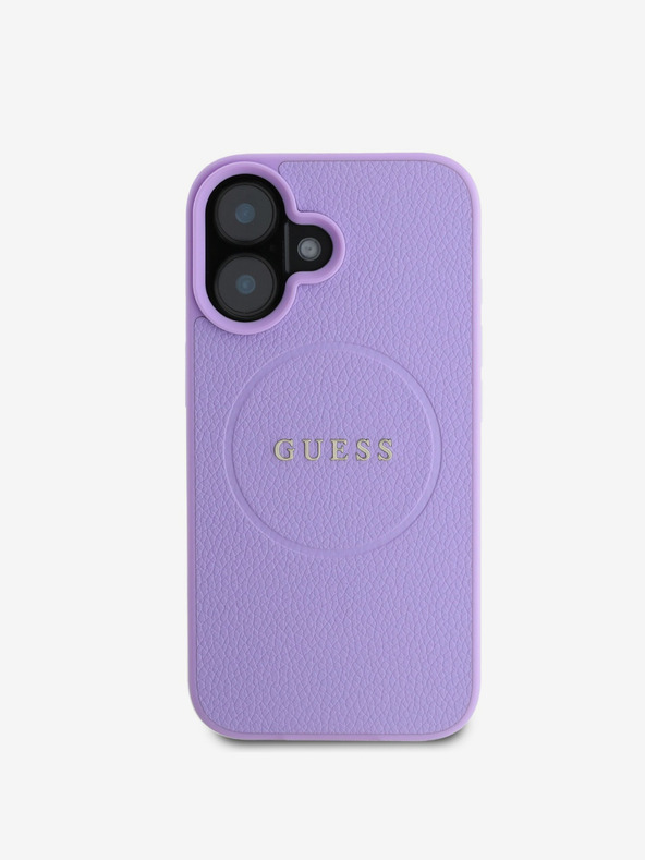 Guess Guess PU Grained Classic Logo MagSafe заден капак за iPhone 16 Purple