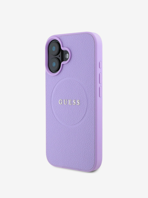 Guess Guess PU Grained Classic Logo MagSafe заден капак за iPhone 16 Purple