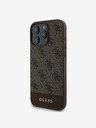Guess Guess PU 4G Stripe заден капак за iPhone 16 Pro Brown