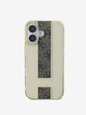 Guess Guess IML Middle 4G Заден капак с ивици за iPhone 16 Brown