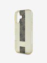 Guess Guess IML Middle 4G Заден капак с ивици за iPhone 16 Brown