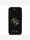 Guess Guess PU Grained 4G Metal Logo заден капак за iPhone 16 Pro Max Black