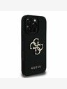 Guess Guess PU Grained 4G Metal Logo заден капак за iPhone 16 Pro Max Black