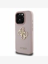 Guess Guess PU Grained 4G Metal Logo заден капак за iPhone 15 Pro Max Pink