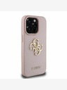Guess Guess PU Grained 4G Metal Logo заден капак за iPhone 15 Pro Max Pink