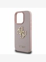 Guess Guess PU Grained 4G Metal Logo заден капак за iPhone 15 Pro Max Pink