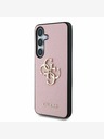 Guess Guess PU Grained 4G Metal Logo Back Cover за Samsung Galaxy S25 Pink