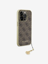 Guess Guess Заден капак 4G Charm за iPhone 15 Pro Brown